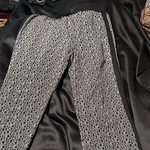 Michael Kors Black and Gray Pants